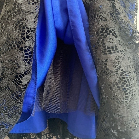 ANTHROPOLOGIE Moulinette Soeurs Royal Blue Lace Cottagecore Dress Size 4 - Picture 11 of 14